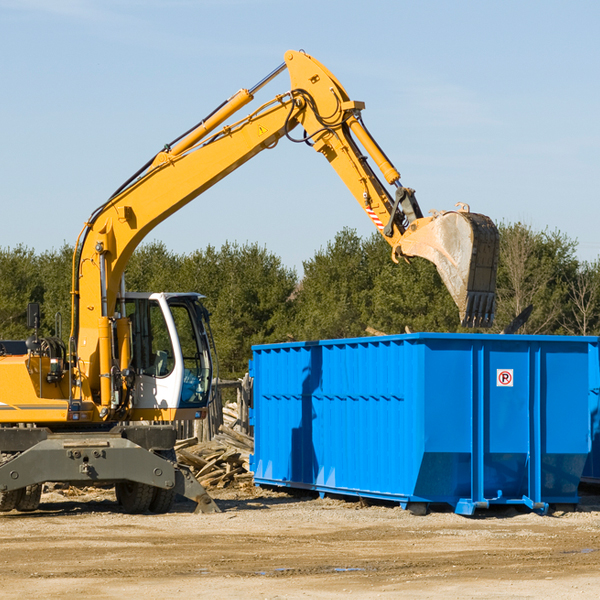 are there any restrictions on where a residential dumpster can be placed in Evans